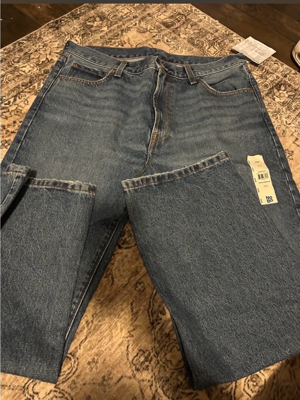 NOBO Men's Relaxed Blue Denim Jeans